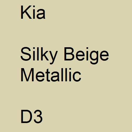 Kia, Silky Beige Metallic, D3.